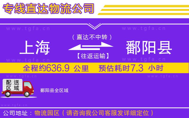 上海到鄱陽縣物流專線